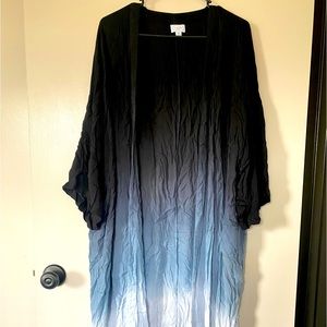 Black/Navy/white ombré cover up